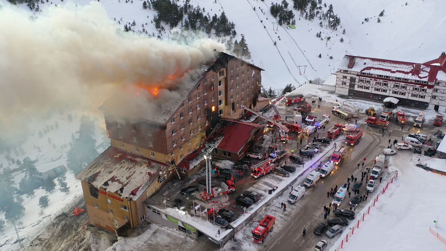 Ski resort hotel fire in Turkey